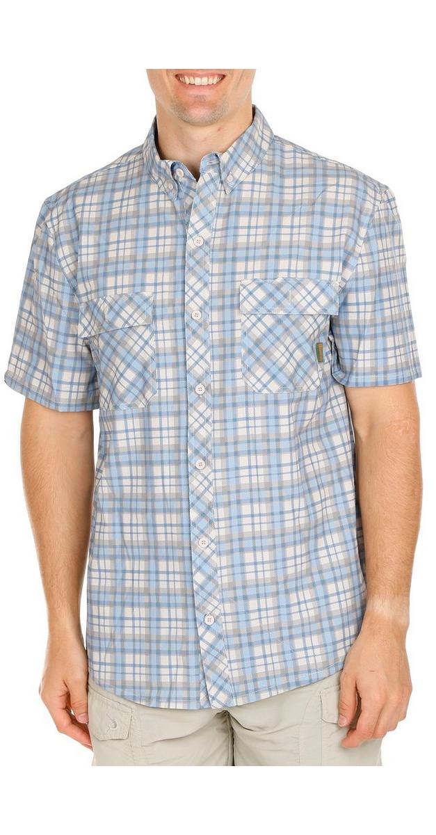 Men's Plaid Print Button Up Shirt - Blue | bealls