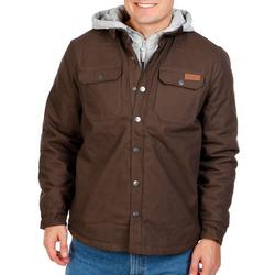 Men's Outdoor Button Down Jacket - Brown