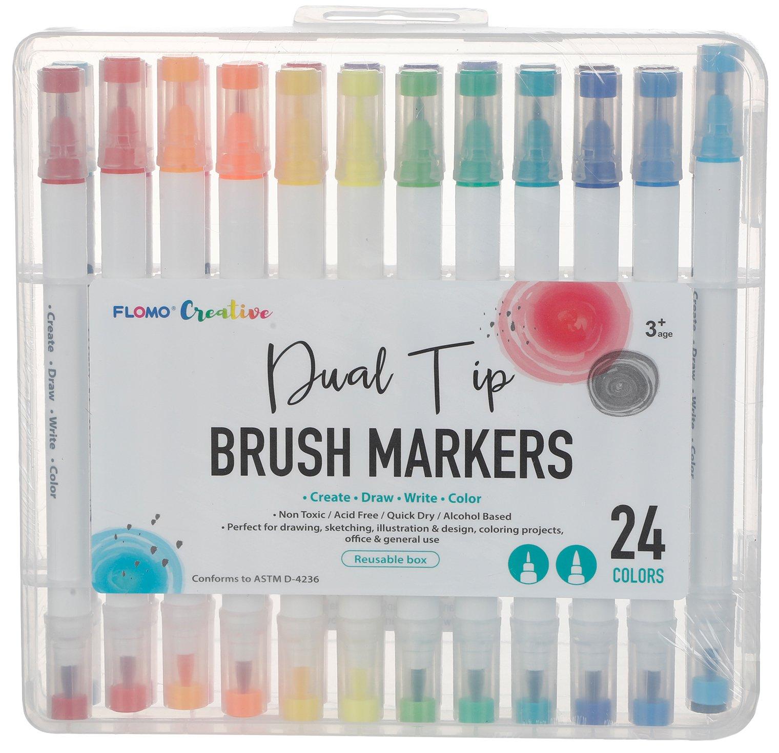 Dual Tip Brush Markers and Sets