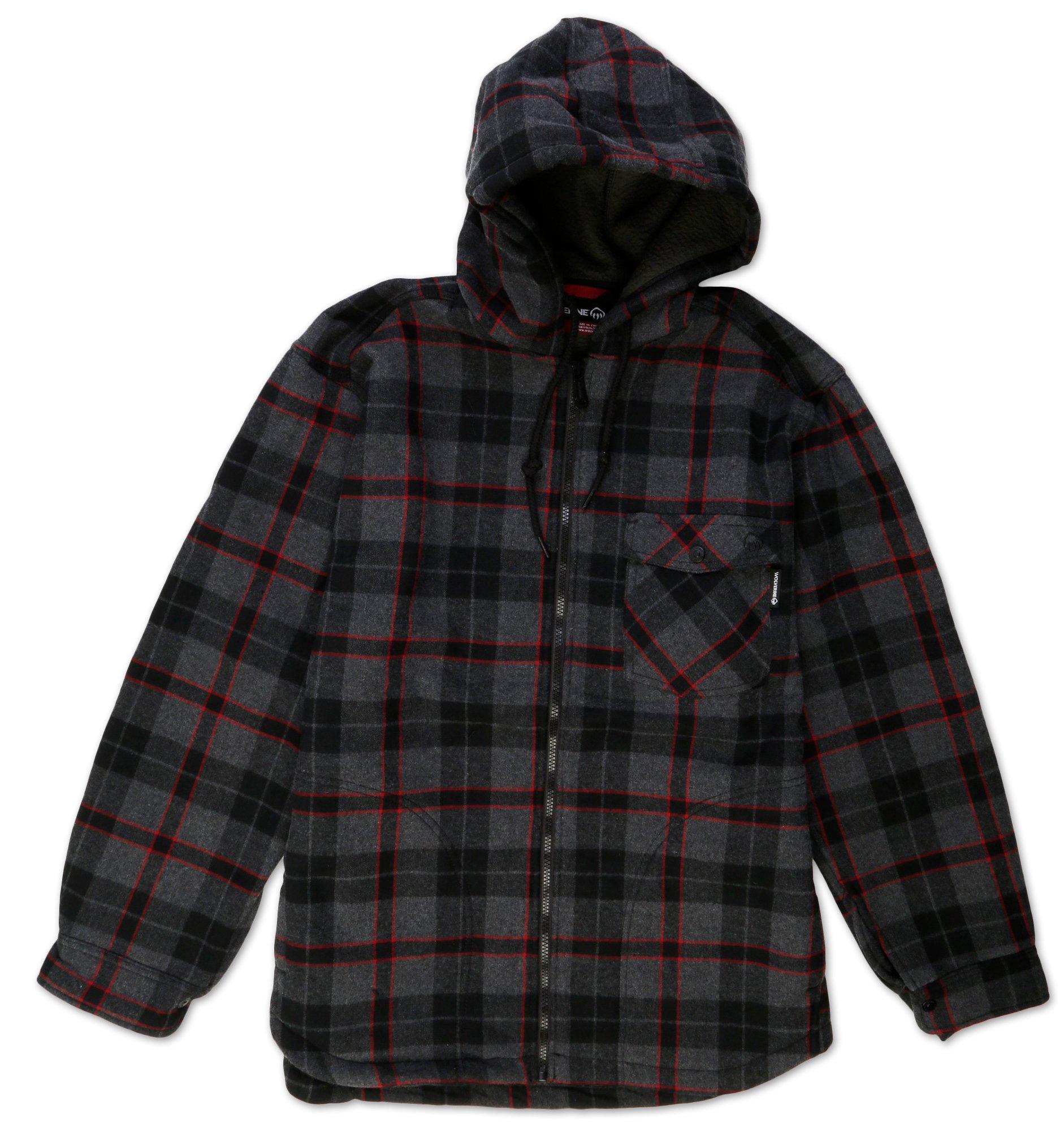Men's Outdoor Bucksaw Plaid Zip Shirt Jacket - Black Multi