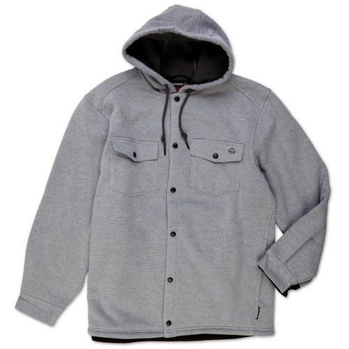 Men's Button Up Fleece Jacket - Grey