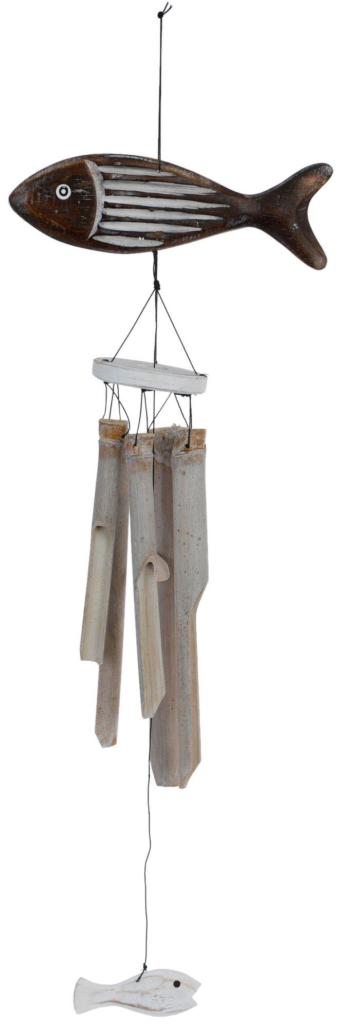 26 in. Bamboo Fish Wind Chimes