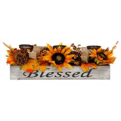 21 Blessed Fall Floral Votive Table Top Decor - Multi