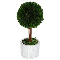 14in Faux Boxwood Potted Plant