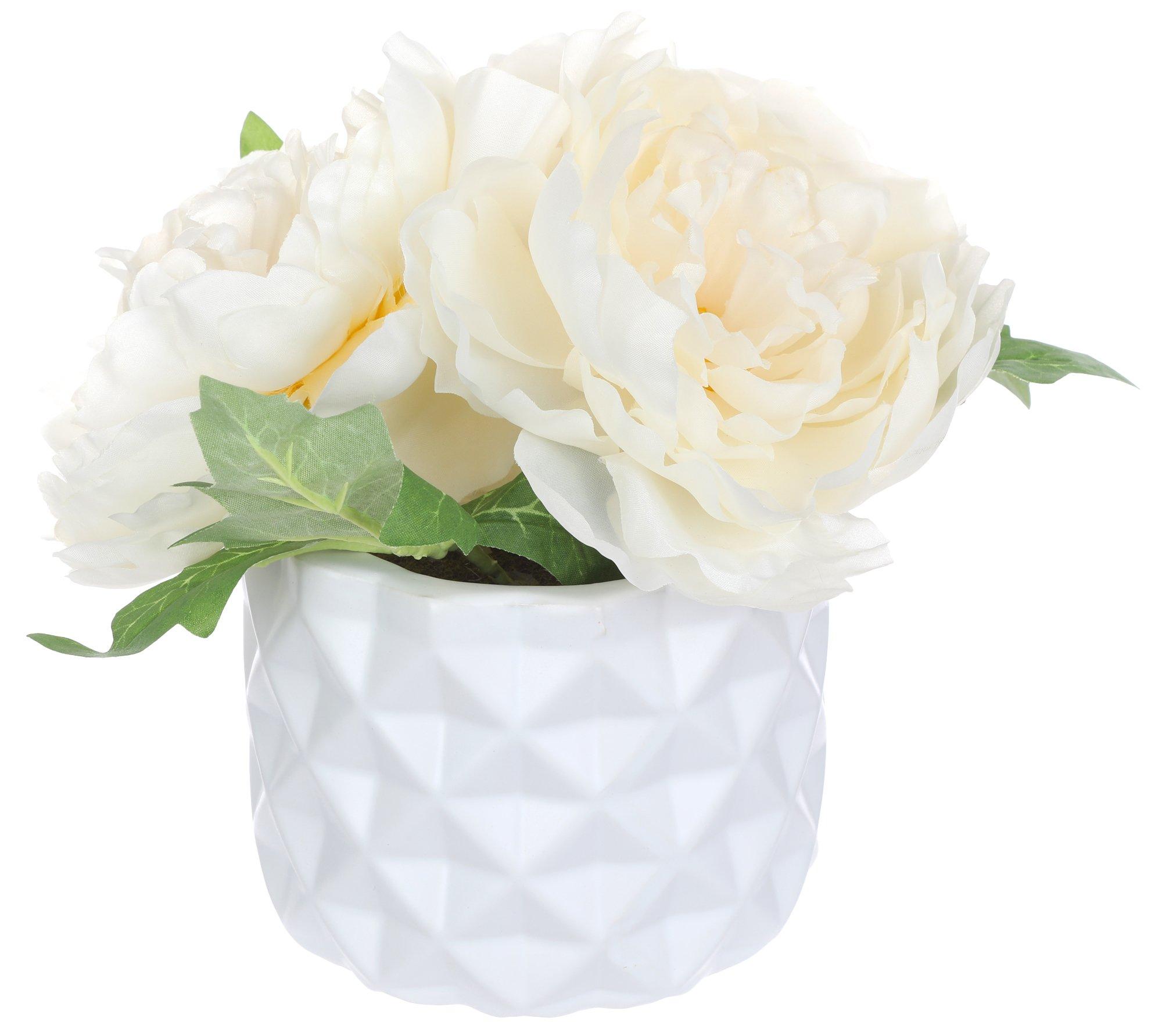 Small Artificial Flowers in Ceramic Pots, Faux Floral Decor (4 x 5.5 in, 3  Pack), PACK - Harris Teeter