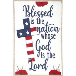22x14 Americana Blessed Wall Accent