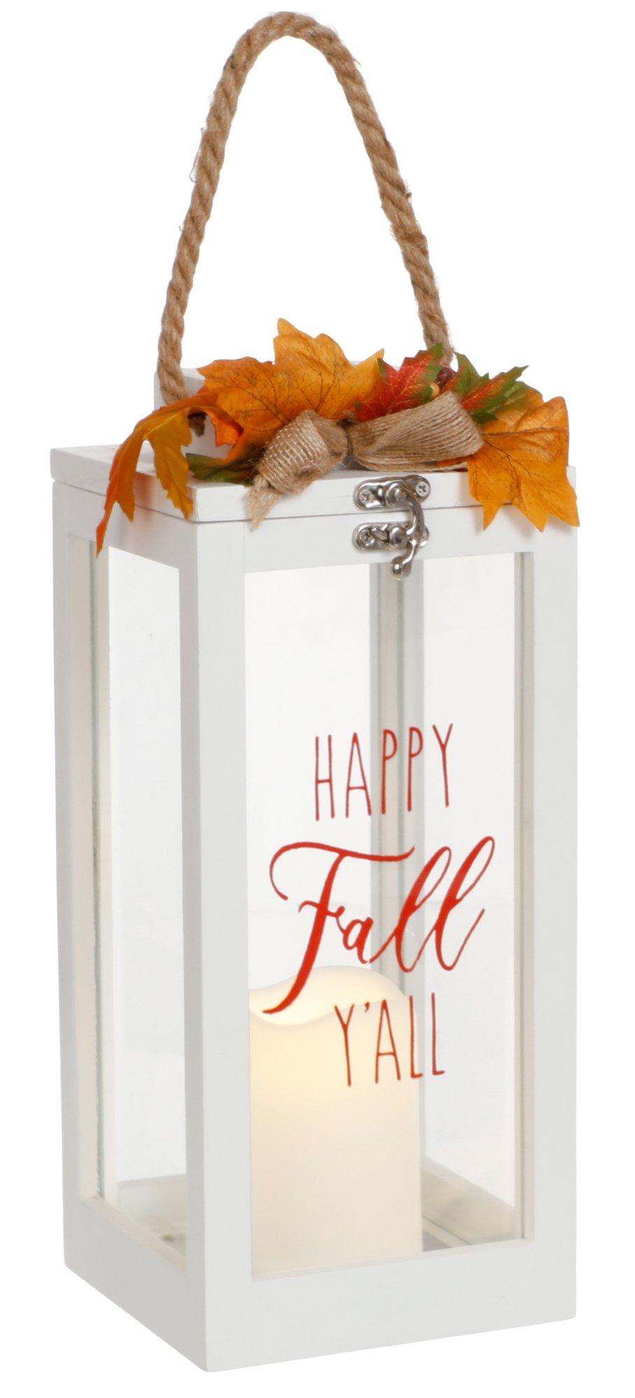 12x6 Harvest Happy Fall LED Lantern Home Accent White Bealls   781 1767 8438 00 Yyy