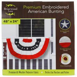 48x24 Americana Embroidered Bunting House Flag