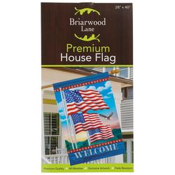 28x40 Americana Welcome House Flag