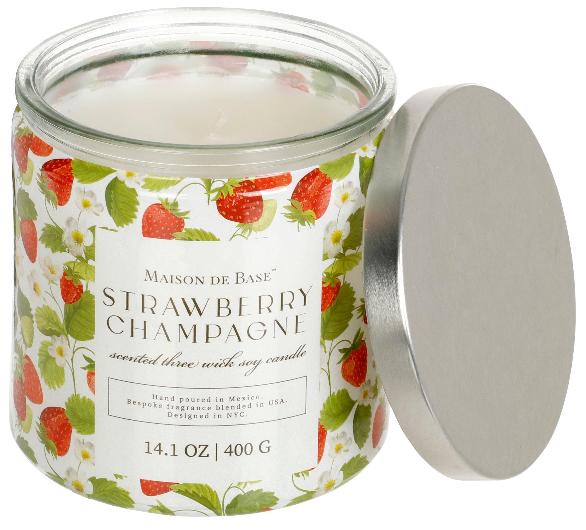 14 oz Strawberry Champagne Candle