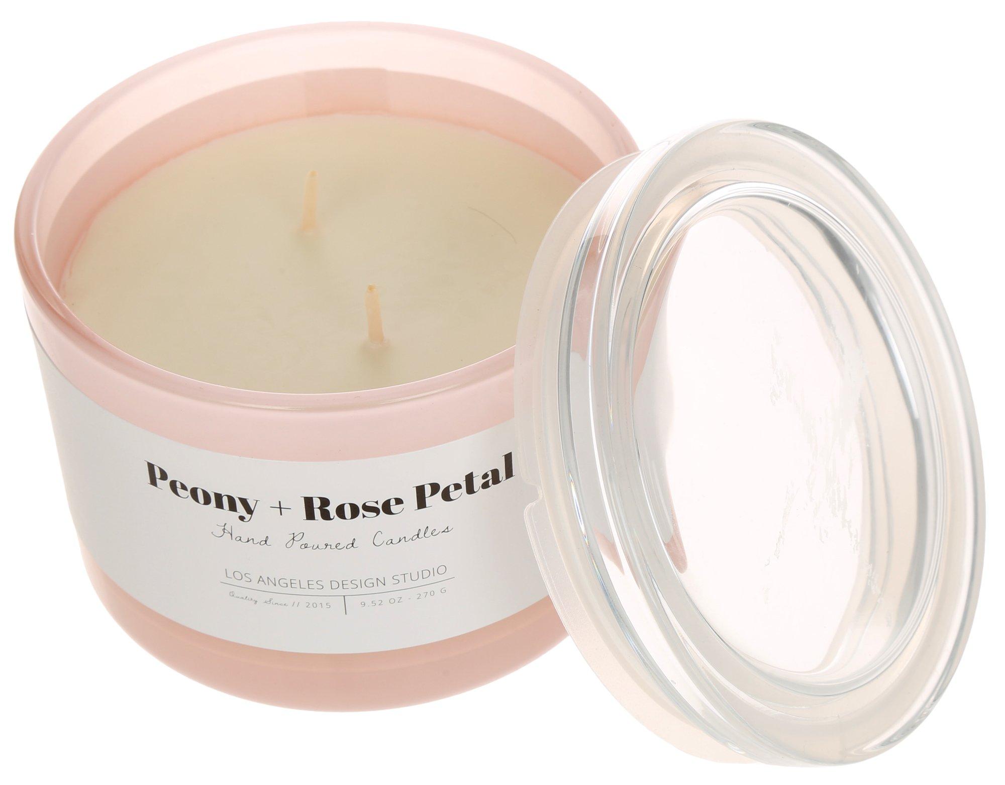 9 oz Peony & Rose Petal Scented Candle