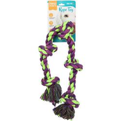 Knotted Twist Rope Dog Toy - Purple/Green