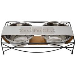 2 Qt. Stainless Steel Pet Dining Set - Silver