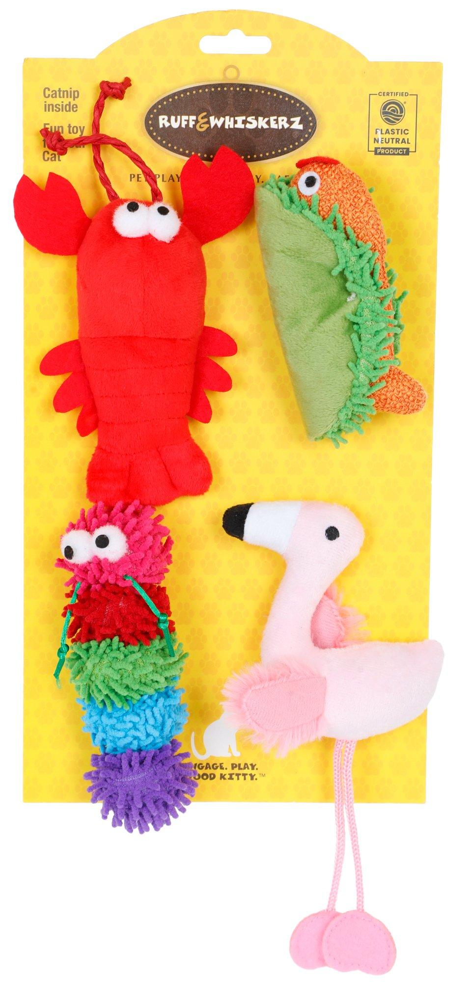 4 Pc Assorted Pet Toys