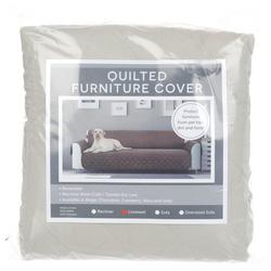 Quilted Loveseat Cover - Tan