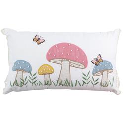 23x12 Decorative Mushroom Garden Pillow