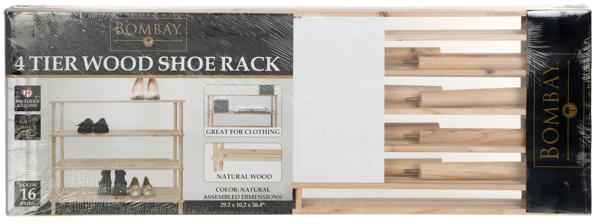 4 Tier Wood Rack
