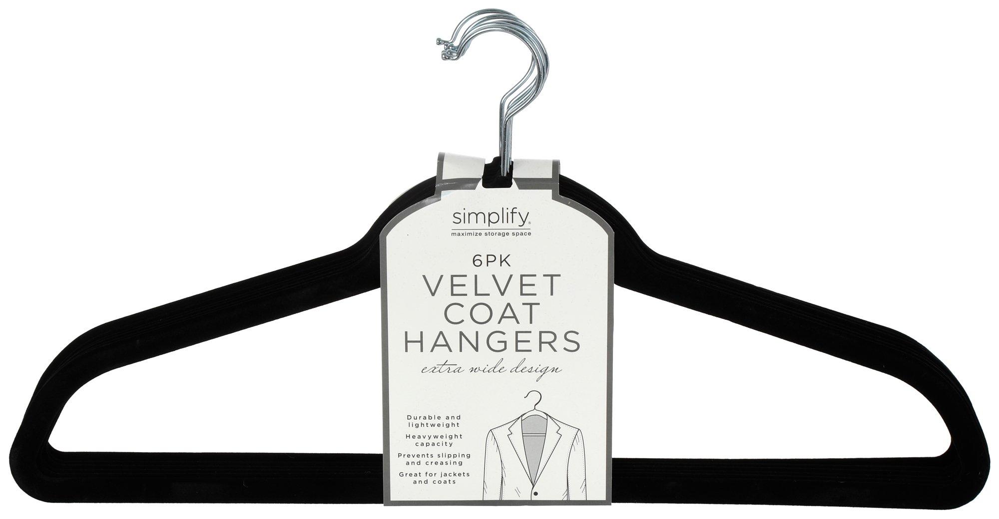 6 Pk Velvet Coat Hangers